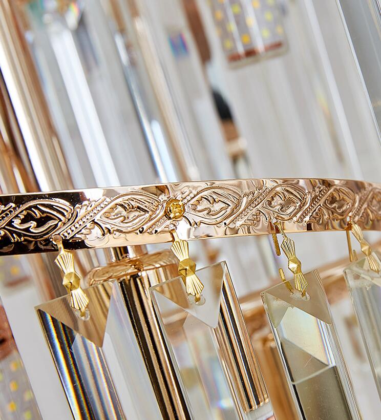 Crystal πολυέλαιος Windsor Altiora, διάμετρος 60cm, ύψος 1800 εκατοστών, γυαλιστερό χρυσό, ρυθμιζόμενο ύψος, κομψό σχέδιο