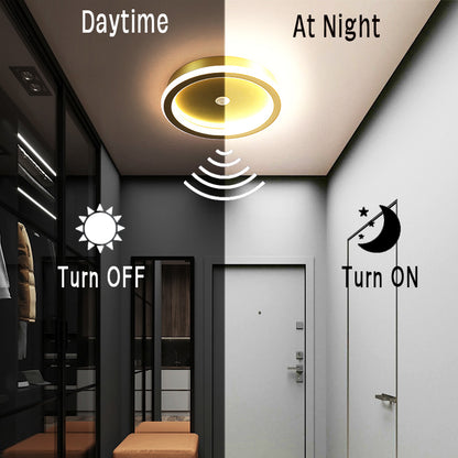 Πολυέλαιος LED με αισθητήρα κίνησης PS500BK, 28W, Κρύο/Ζεστό/Ουδέτερο φως, Μαύρο