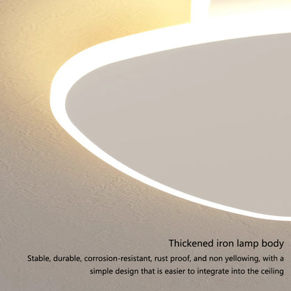 LED πολυέλαιος με φως τηλεχειρισμού, 98W, οβάλ, κρύο/ζεστό/ουδέτερο φως, ασταθές, λευκό