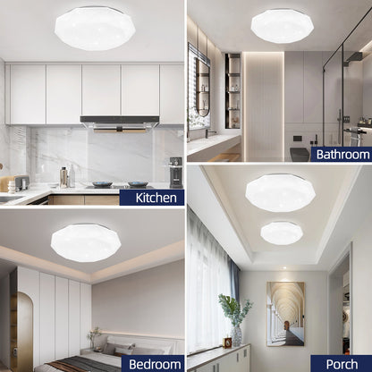 Φωτιστικό οροφής LED PL101/500WH, 51W, Διάμετρος 49cm, Ζεστό/Ψυχρό/Ουδέτερο φως, Λευκό