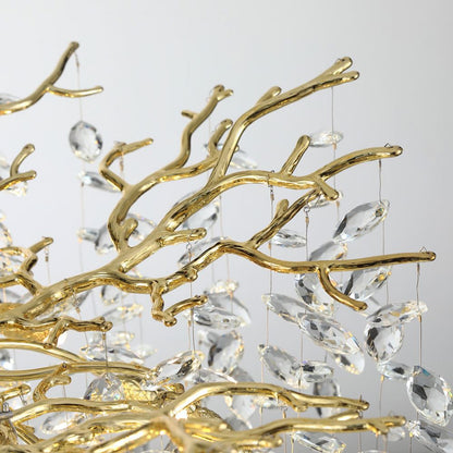 Πολυέλαιος WALTZ Rhapsody Crystal, 9x G9, Χρυσός, 60cm, Ρυθμιζόμενο ύψος, Μέταλλο και Κρύσταλλο