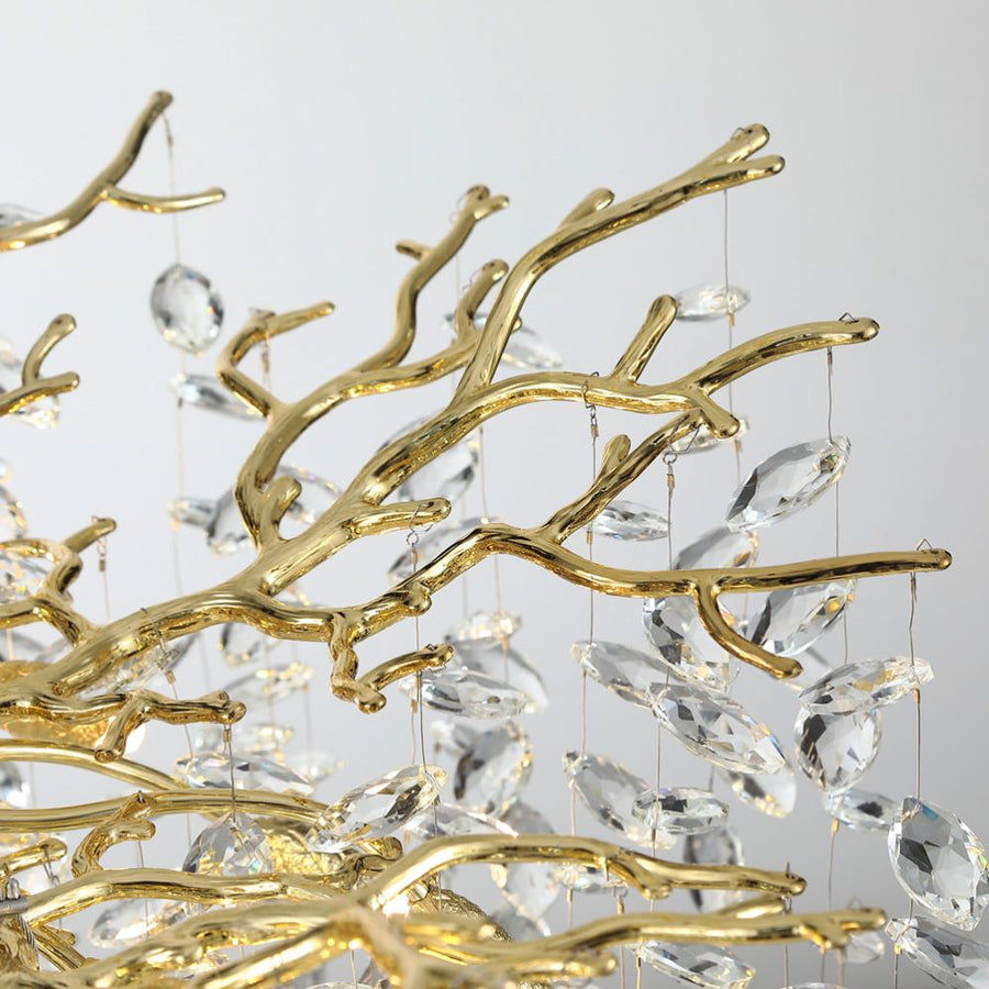 Πολυέλαιος WALTZ Rhapsody Crystal, 9x G9, Χρυσός, 60cm, Ρυθμιζόμενο ύψος, Μέταλλο και Κρύσταλλο