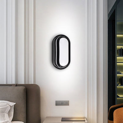 Φωτιστικό τοίχου LED εξωτερικού χώρου AX322/214BK, 12W, Warm Light 3000K, IP65, Ασπρόμαυρο