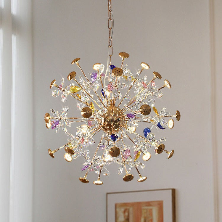 Μοντέρνος κρύσταλλος πολυέλαιος, CC372/600GD, 32xG4, χρυσός και κρύσταλλα, 55cm, ρυθμιζόμενο ύψος, μέταλλο και κρύσταλλο