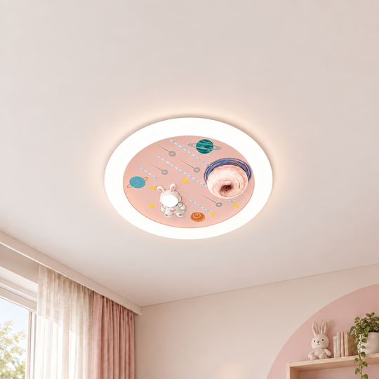 Πολυέλαιος LED CONSTELATION με τηλεχειριστήριο 63W, Διάμετρος 50cm, Κρύο/Ζεστό/Ουδέτερο φως, Ροζ