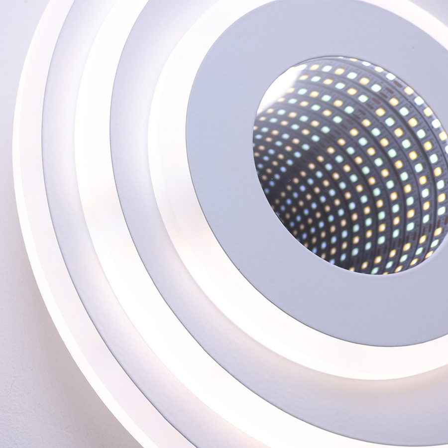 Πολυέλαιος LED NEXA ROTUND 3D 38W, Κρύο/Ζεστό/Ουδέτερο φως, Λευκό