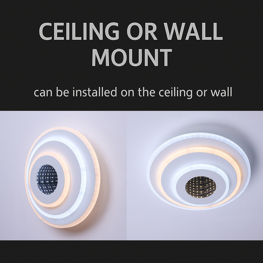 Πολυέλαιος LED NEXA ROTUND 3D 38W, Κρύο/Ζεστό/Ουδέτερο φως, Λευκό