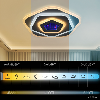 Πολυέλαιος LED NEXA 3D 40W, Διάμετρος 23cm, Κρύο/Ζεστό/Ουδέτερο φως, Λευκό