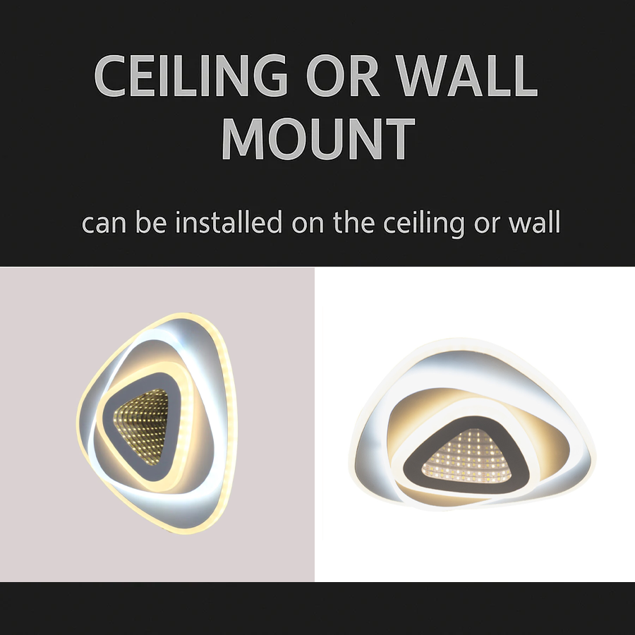 Πολυέλαιος LED NEXA Triangle 3D 36W, Λευκό, Κρύο/Ζεστό/Ουδέτερο φως