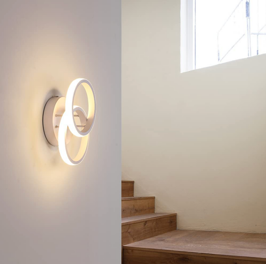 Η κορυφή LED Lulus κυκλοφορεί επικαλυπτόμενα κύκλους, 44W, 2 κύκλους, κρύο/ζεστό/ουδέτερο φως, λευκό