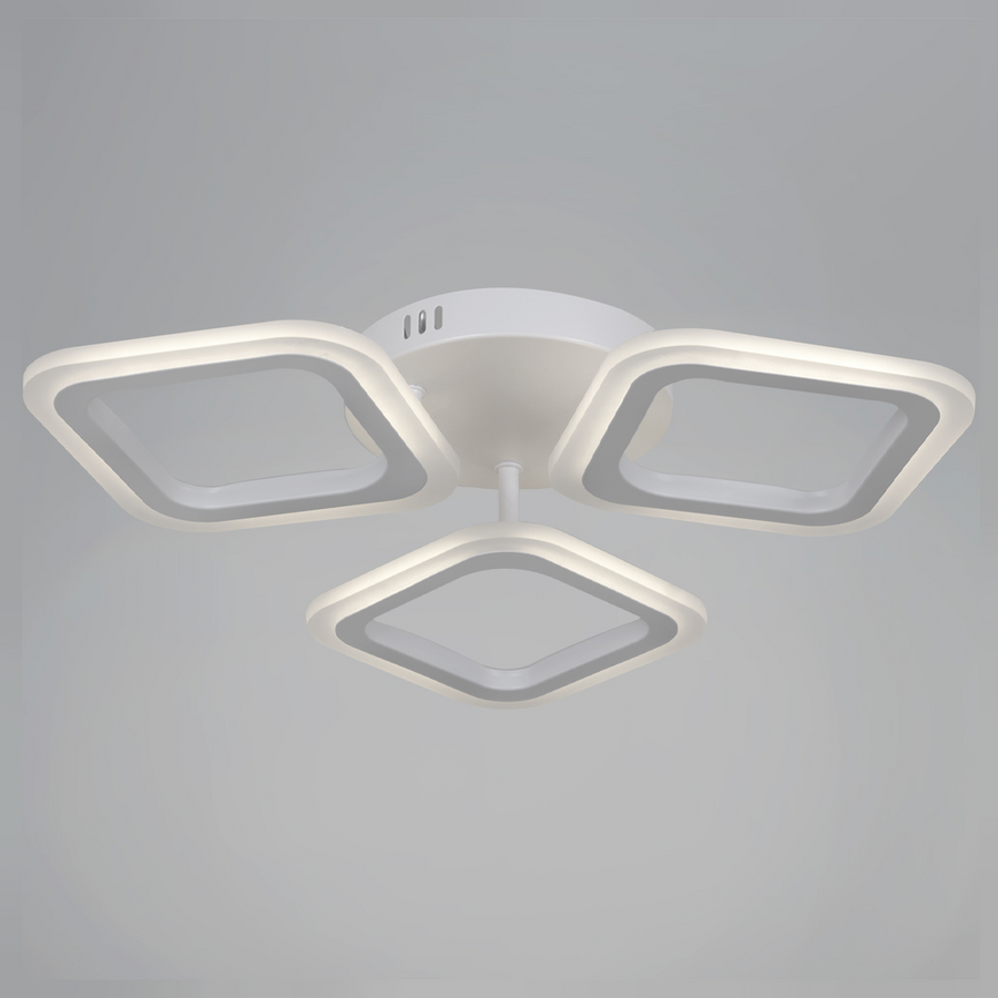 Πολυέλαιος LED ERIKA 20W, 3 Τετράγωνα, Neutral Light 4000k, Λευκό, Μεταλλικό και Ακρυλικό