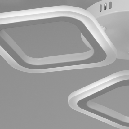 Πολυέλαιος LED ERIKA 20W, 3 Τετράγωνα, Neutral Light 4000k, Λευκό, Μεταλλικό και Ακρυλικό