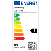 Πολυέλαιος LED με Ρυθμιζόμενο Προβολέα FISSO Camilla 49W, φως 3000/4000/6000k, Μαύρο
