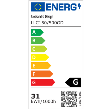 Πολυέλαιος LED με τηλεχειριστήριο και κρύσταλλο VERTUS 31W, 49cm, Κύκλος, Κρύο/Ζεστό/Ουδέτερο φως, Ρυθμιζόμενο, Χρυσό
