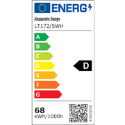 Πολυέλαιος LED τηλεχειριστηρίου GIO, 65W, 5 στοιχείων, κρύο/ψυχρό/ουδέτερο φως, ρυθμιζόμενο, λευκό