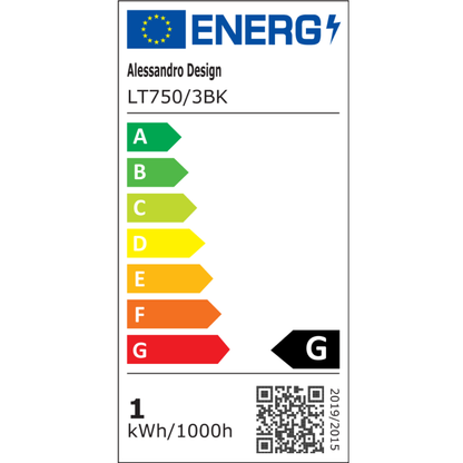 Πολυέλαιος LED με τηλεχειριστήριο 73W, 3 Στοιχεία, Κρύο/Ζεστό/Ουδέτερο φως, Ρυθμιζόμενο, Μαύρο, LT750/3BK
