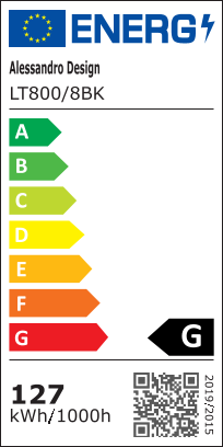 Πολυέλαιος LED με τηλεχειριστήριο BETTY 130W, 8 Κύκλοι, Κρύο/Ζεστό/Ουδέτερο φως, Ρυθμιζόμενο, Μαύρο
