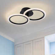 Πολυέλαιος LED με τηλεχειριστήριο BETTY 28W, 2 Κύκλοι, Κρύο/Ζεστό/Ουδέτερο φως, Ρυθμιζόμενο, Μαύρο