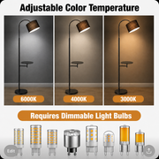 Lampadar BALKHASH, 1 x E27, Metal, Negru
