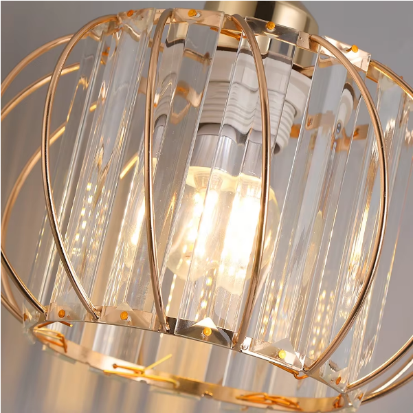 Modern Classic Chandelier, Suspended, Monica, 3 X E27, Gold, Metal and Glass, Ρυθμιζόμενο ύψος Classic Chandeliers Προεπιλεγμένος τίτλος Alessandro Design