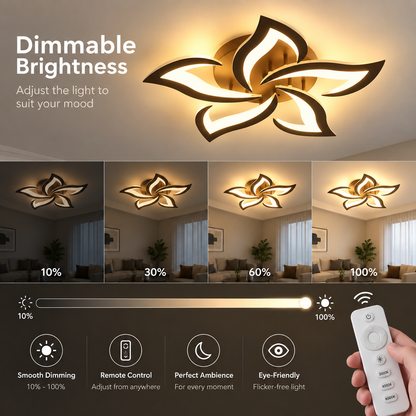 Πολυέλαιος LED με Τηλεχειριστήριο LT660/5BK, 5 Elements, 54W, Light 3000/4000/6000K, Μαύρο, Ρυθμιζόμενο Ύψος