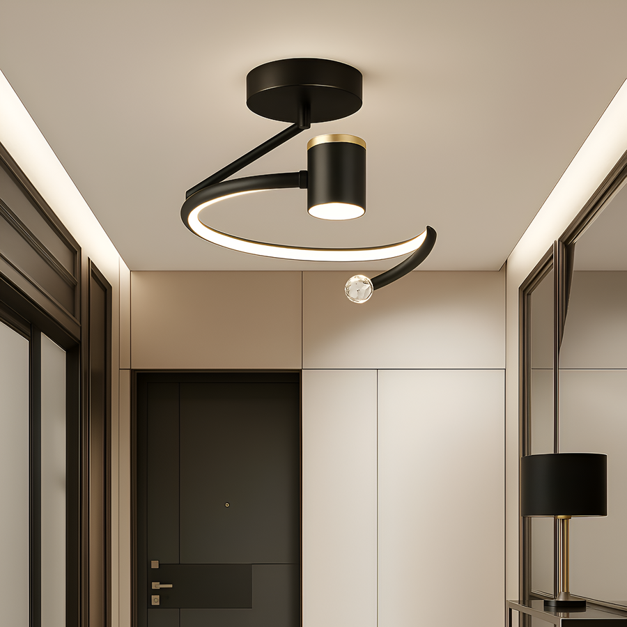 Πολυέλαιος LED, 34W, Διάμετρος 24cm, Κρύο/Ζεστό/Ουδέτερο φως, Μαύρος Προεπιλεγμένος Τίτλος Alessandro Design