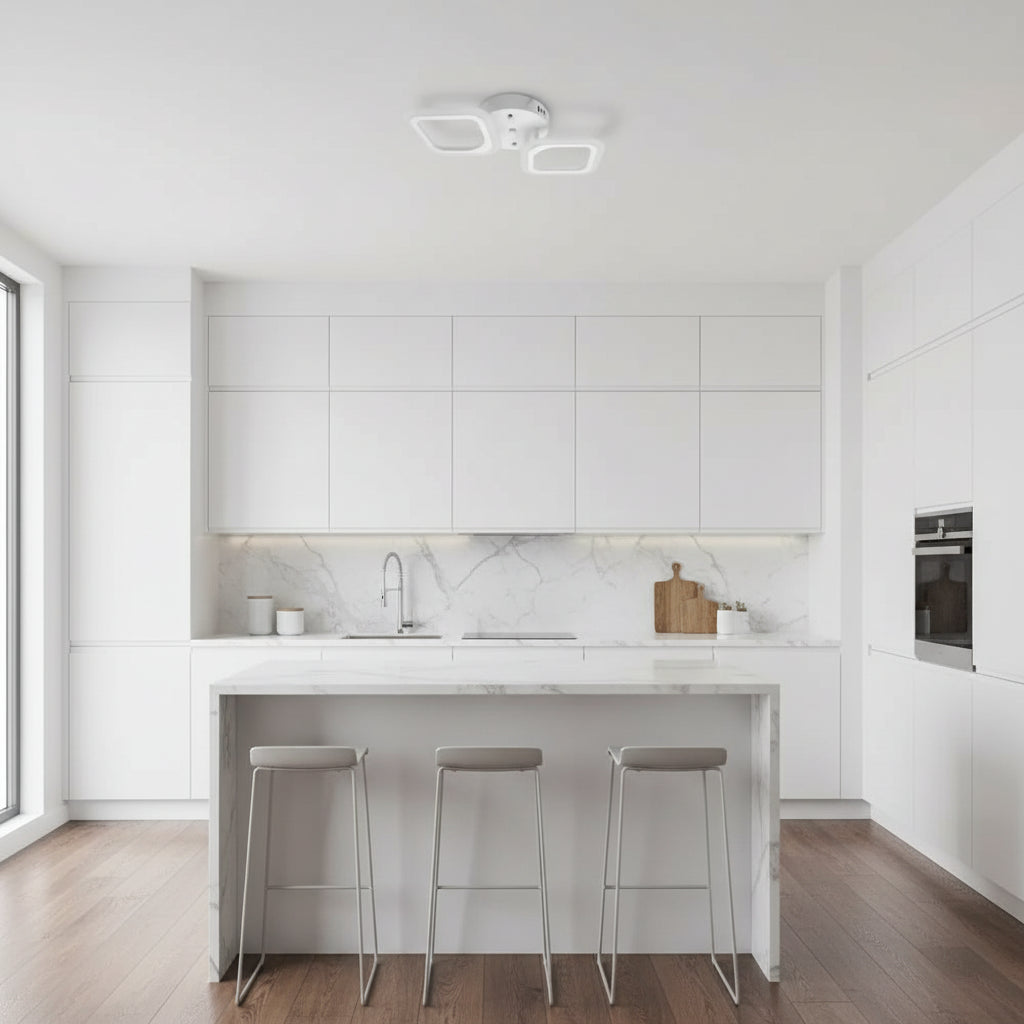Πολυέλαιος LED ERIKA 27W, 2 Τετράγωνα, Ουδέτερο φως, Λευκός Εφαρμοσμένος Πολυέλαιος LED Προεπιλεγμένος τίτλος Alessandro Design