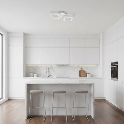 Πολυέλαιος LED ERIKA 27W, 2 Τετράγωνα, Ουδέτερο φως, Λευκός Εφαρμοσμένος Πολυέλαιος LED Προεπιλεγμένος τίτλος Alessandro Design