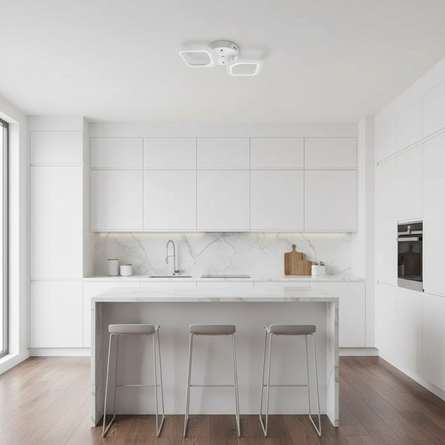 Πολυέλαιος LED ERIKA 27W, 2 Τετράγωνα, Ουδέτερο φως, Λευκός Εφαρμοσμένος Πολυέλαιος LED Προεπιλεγμένος τίτλος Alessandro Design