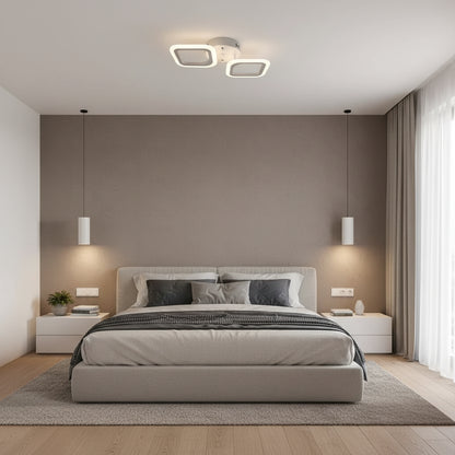 Πολυέλαιος LED ERIKA 27W, 2 Τετράγωνα, Ουδέτερο φως, Λευκός Εφαρμοσμένος Πολυέλαιος LED Προεπιλεγμένος τίτλος Alessandro Design