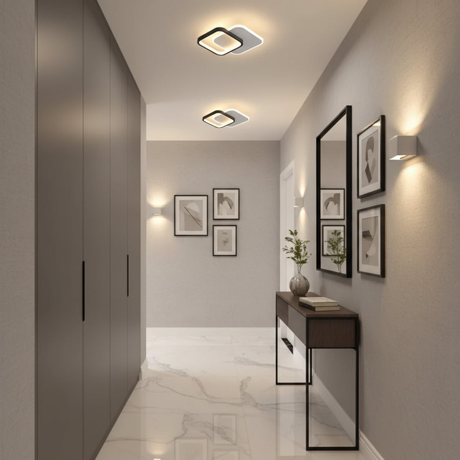 Πολυέλαιος MARCELO LED 30W, Κρύο/Ζεστό/Ουδέτερο φως Μαύρο Λευκό