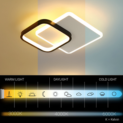 Πολυέλαιος MARCELO LED 30W, Κρύο/Ζεστό/Ουδέτερο φως Μαύρο Λευκό