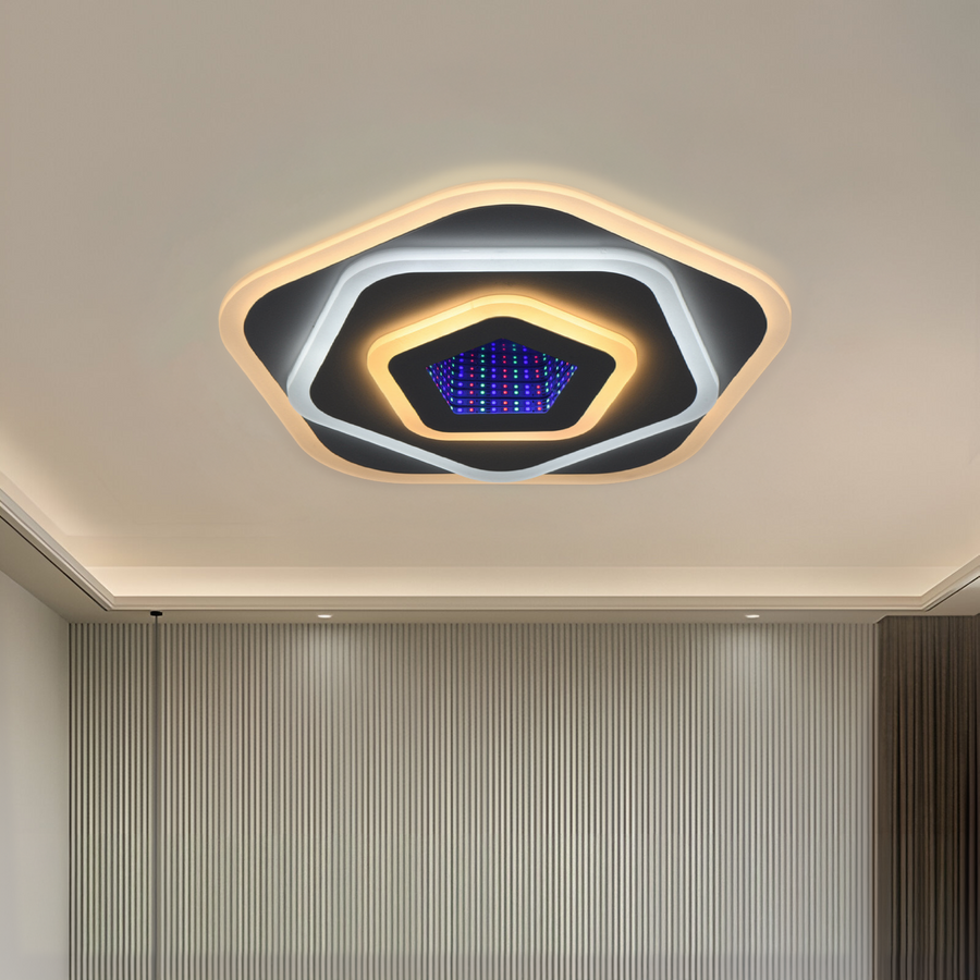 Πολυέλαιος LED NEXA 3D 39W, Διάμετρος 23 cm, Κρύο/Ζεστό/Ουδέτερο φως, Λευκός πολυέλαιος LED Προεπιλεγμένος τίτλος Alessandro Design