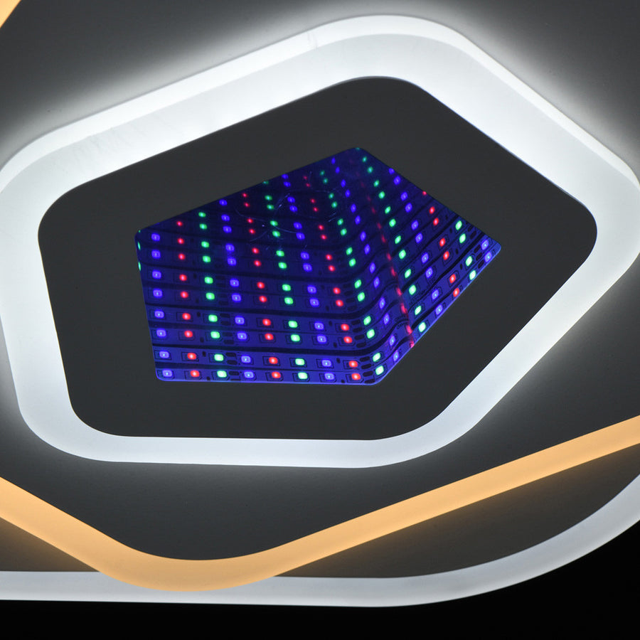 Πολυέλαιος LED NEXA 3D 39W, Διάμετρος 23 cm, Κρύο/Ζεστό/Ουδέτερο φως, Λευκός πολυέλαιος LED Προεπιλεγμένος τίτλος Alessandro Design