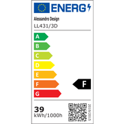 Πολυέλαιος LED NEXA 3D 39W, Διάμετρος 23 cm, Κρύο/Ζεστό/Ουδέτερο φως, Λευκός πολυέλαιος LED Προεπιλεγμένος τίτλος Alessandro Design
