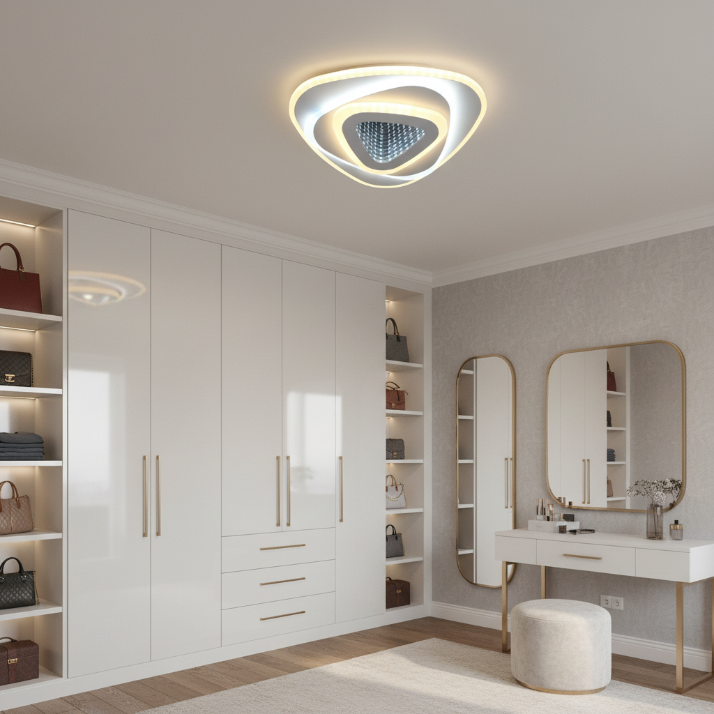 Πολυέλαιος LED NEXA Triangle 3D 40W, Λευκό, Κρύο/Ζεστό/Ουδέτερο φως LED Πολυέλαιοι Προεπιλεγμένος τίτλος Alessandro Design