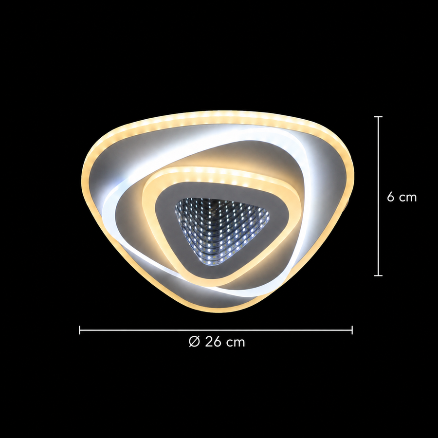Πολυέλαιος LED NEXA Triangle 3D 40W, Λευκό, Κρύο/Ζεστό/Ουδέτερο φως LED Πολυέλαιοι Προεπιλεγμένος τίτλος Alessandro Design