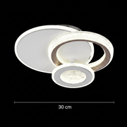 Πολυέλαιος LED NYXORA 44W, 3 κύκλοι, Κρύο/Ζεστό/Ουδέτερο φως, Λευκοί πολυέλαιοι LED Προεπιλεγμένος τίτλος Alessandro Design