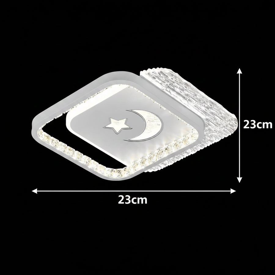 Πολυέλαιος LED PERU 38W, 2 τετράγωνα, Κρύο/Ζεστό/Ουδέτερο φως, Λευκοί πολυέλαιοι LED Προεπιλεγμένος τίτλος Alessandro Design
