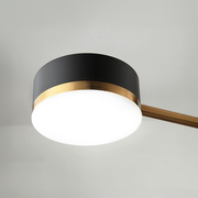 LED Chandelier Palius 48W Μαύρο, 4 Arms Προεπιλεγμένος τίτλος Alessandro Design