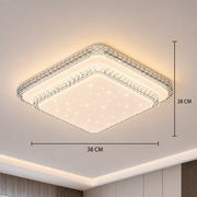 QIKIQTAALUK LED Πολυέλαιος, 40W, 38 x 38 cm, Ζεστό/Ουδέτερο/Ψυχρό φως, Λευκό