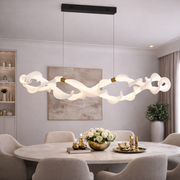 Κρεμαστός ακρυλικός πολυέλαιος LED UNDA Infinity, 36W, ζεστό/ουδέτερο/κρύο φως 3000/4000/6000K, χρυσό λευκό, ρυθμιζόμενο ύψος μοντέρνοι πολυέλαιοι Προεπιλεγμένος τίτλος Alessandro Design