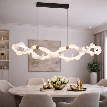 Κρεμαστός ακρυλικός πολυέλαιος LED UNDA Infinity, 36W, ζεστό/ουδέτερο/κρύο φως 3000/4000/6000K, χρυσό λευκό, ρυθμιζόμενο ύψος μοντέρνοι πολυέλαιοι Προεπιλεγμένος τίτλος Alessandro Design