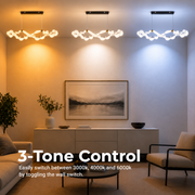 Κρεμαστός ακρυλικός πολυέλαιος LED UNDA Infinity, 36W, Θερμό/Ουδέτερο/Ψυχρό φως 3000/4000/6000K, Χρυσό Λευκό, Ρυθμιζόμενο ύψος