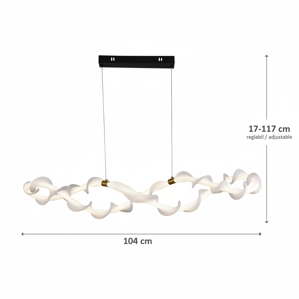 Κρεμαστός ακρυλικός πολυέλαιος LED UNDA Infinity, 36W, ζεστό/ουδέτερο/κρύο φως 3000/4000/6000K, χρυσό λευκό, ρυθμιζόμενο ύψος μοντέρνοι πολυέλαιοι Προεπιλεγμένος τίτλος Alessandro Design