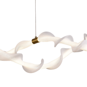 Κρεμαστός ακρυλικός πολυέλαιος LED UNDA Infinity, 36W, ζεστό/ουδέτερο/κρύο φως 3000/4000/6000K, χρυσό λευκό, ρυθμιζόμενο ύψος μοντέρνοι πολυέλαιοι Προεπιλεγμένος τίτλος Alessandro Design