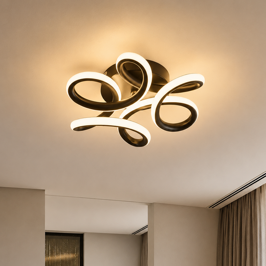 Πολυέλαιος LED VERTEX HELIX, 65W, Κρύο/Ζεστό/Ουδέτερο φως, Μαύρο