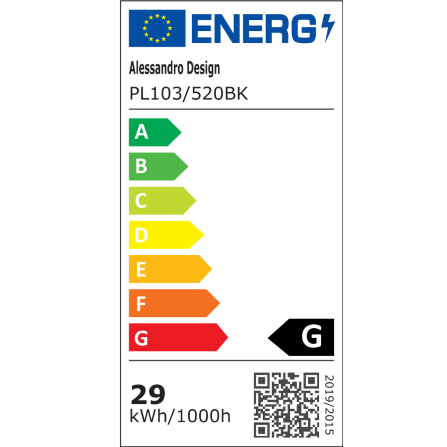 Φωτιστικό οροφής LED με τηλεχειριστήριο, PL103/520BK, 29W, Διάμετρος 50 cm, Ζεστό/Ψυχρό/Ουδέτερο φως, Μαύροι πολυέλαιοι LED με τηλεχειριστήριο Προεπιλεγμένος τίτλος Alessandro Design