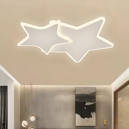 Πολυέλαιος LED με τηλεχειριστήριο 41W, Αστέρια, Κρύο/Ζεστό/Ουδέτερο φως, Ρυθμιζόμενο, Λευκός πολυέλαιος LED με τηλεχειριστήριο Προεπιλεγμένος τίτλος Alessandro Design