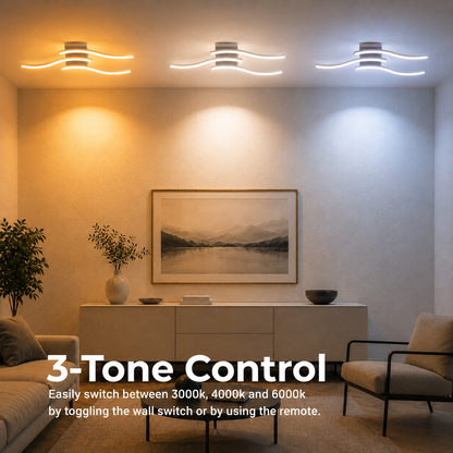 Πολυέλαιος LED με τηλεχειριστήριο ANADYR 29W, 3 Στοιχεία, Κρύο/Ζεστό/Ουδέτερο φως, Ρυθμιζόμενο, Λευκό